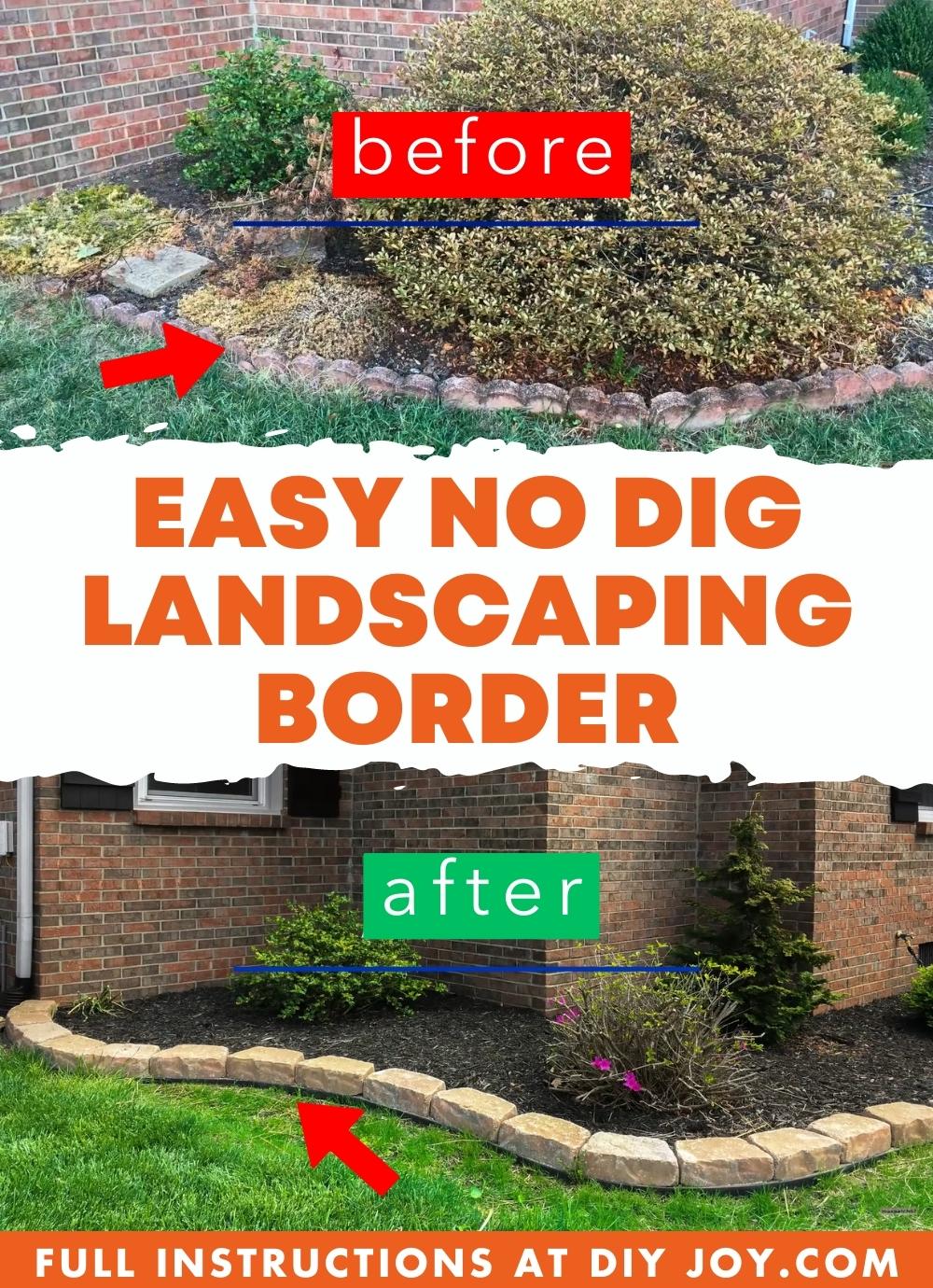 Easy No Dig Landscaping Border