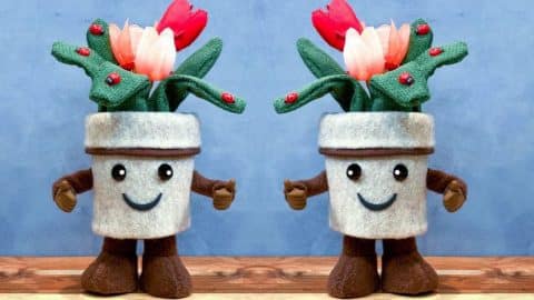 Easy No-Sew Cute DIY Flower Pot People Tutorial (with Free Pattern) | DIY Joy Projects and Crafts Ideas
