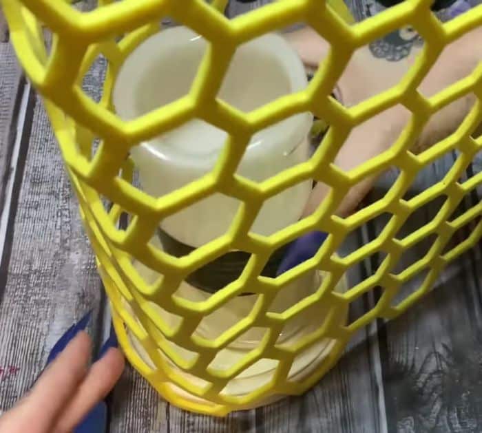 Easy To Make DIY Table Runner Honey Bee Lantern