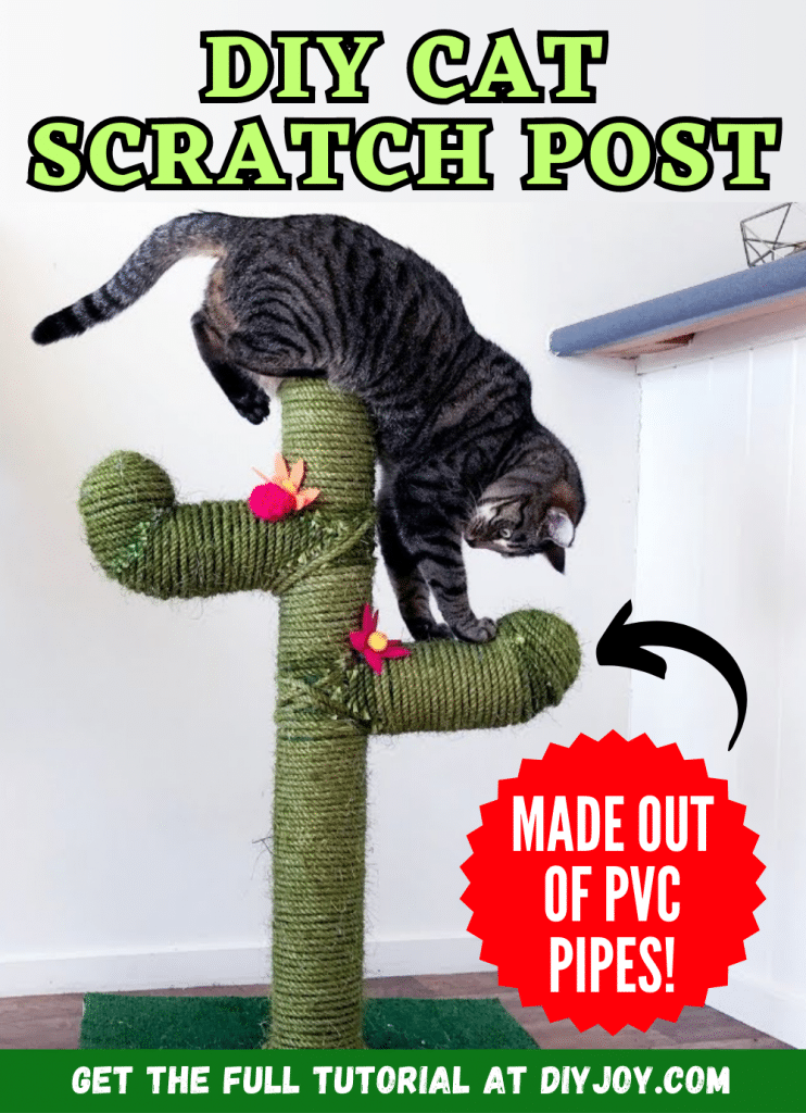 How to Make a DIY Cactus Cat Scratch Post Using PVC Pipes