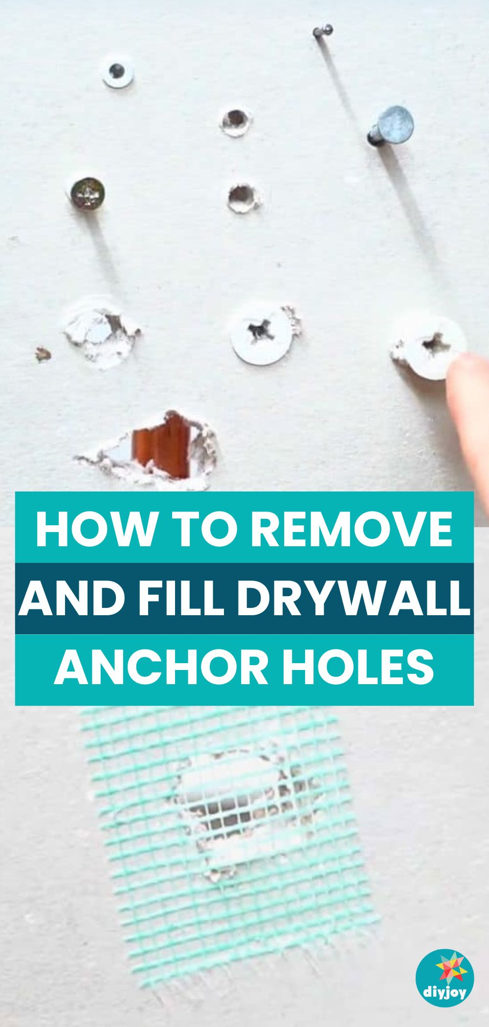 Easy Way to Remove and Fill Drywall Anchor Holes