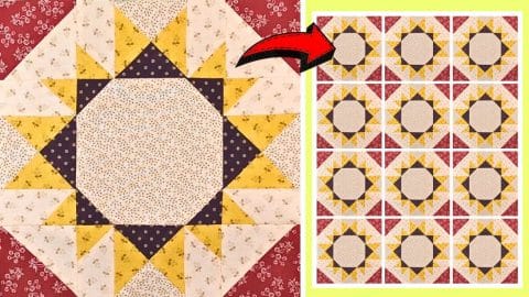 Easy Wheel of Fortune Quilt Block Tutorial | DIY Joy Projects and Crafts Ideas