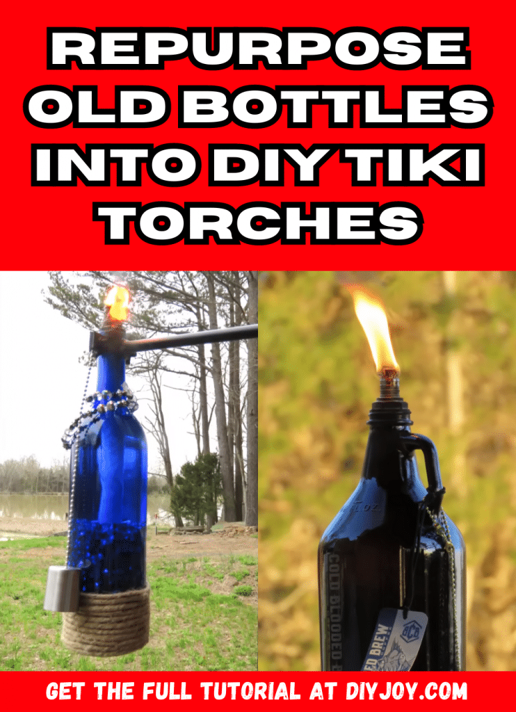 How to Repurpose Old Bottles into DIY Tiki Torches