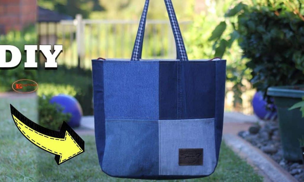 Denim tote bag discount diy