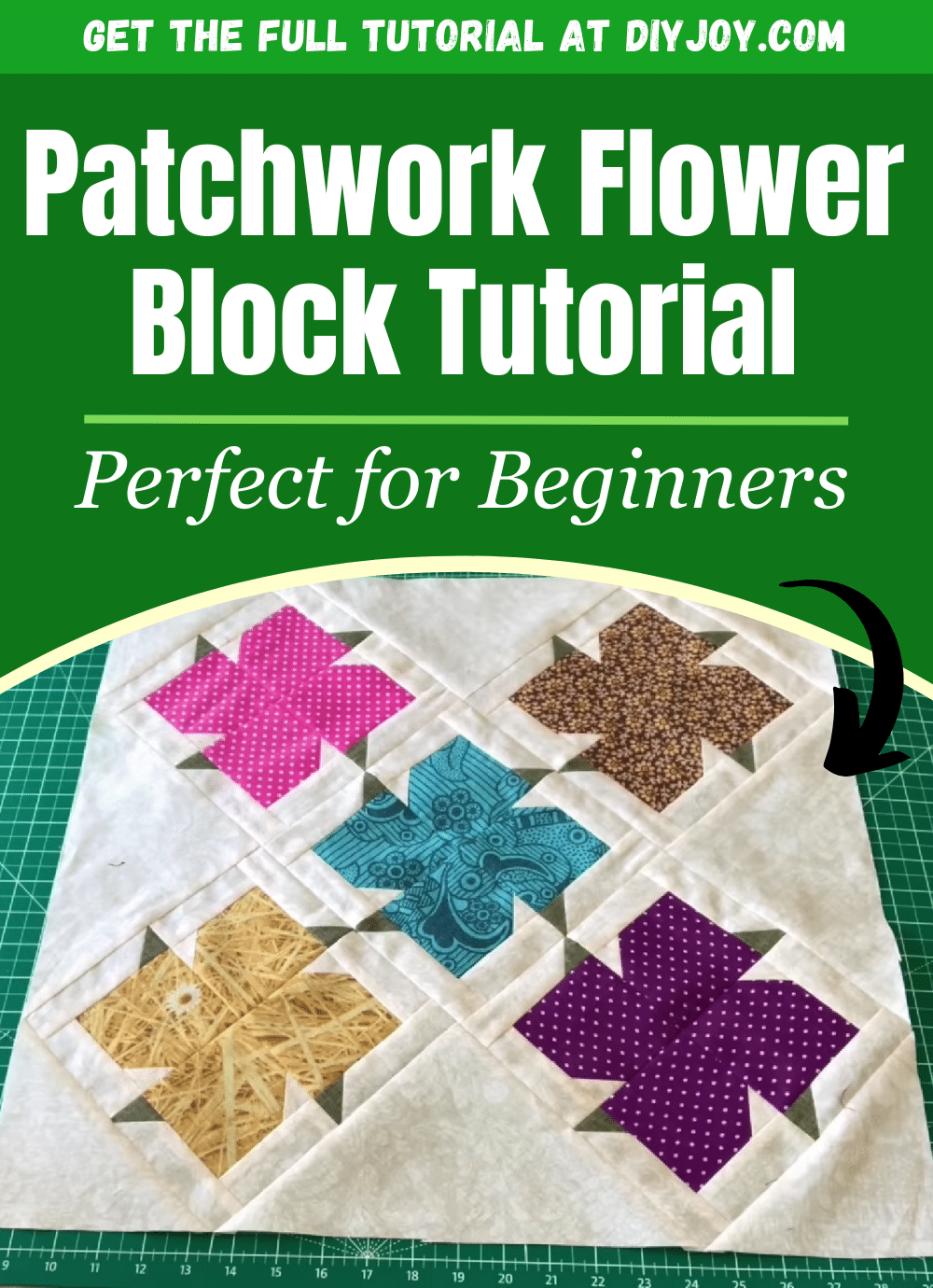 Patchwork Flower Block Tutorial