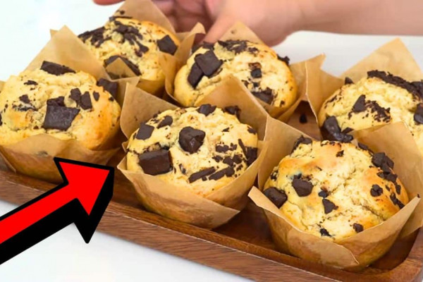 Soft & Fluffy Chocolate Chip Muffin Recipe