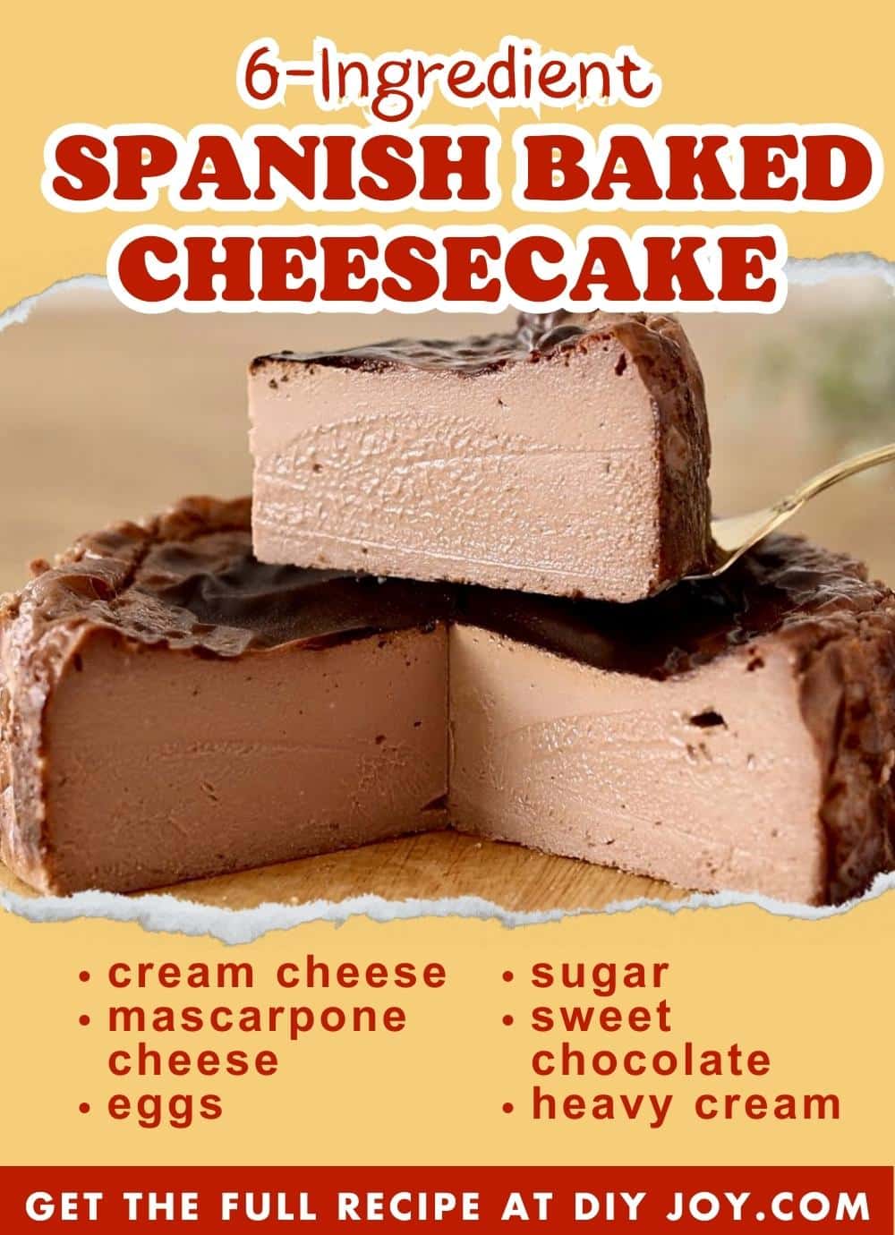 6Ingredient Spanish Baked Cheesecake