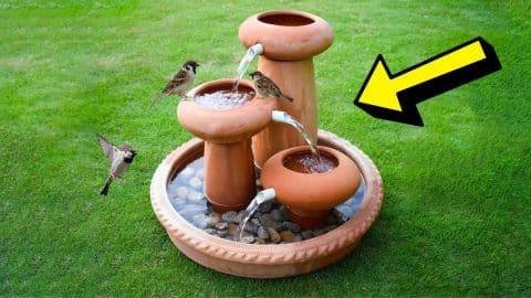 Super Easy 3-Tier Terra Cotta Fountain Tutorial | DIY Joy Projects and Crafts Ideas