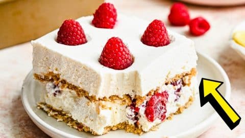 Super Easy No-Bake Lemon Raspberry Icebox Cake Recipe | DIY Joy Projects and Crafts Ideas