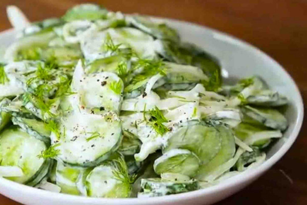 Creamy Cucumber Salad Recipe