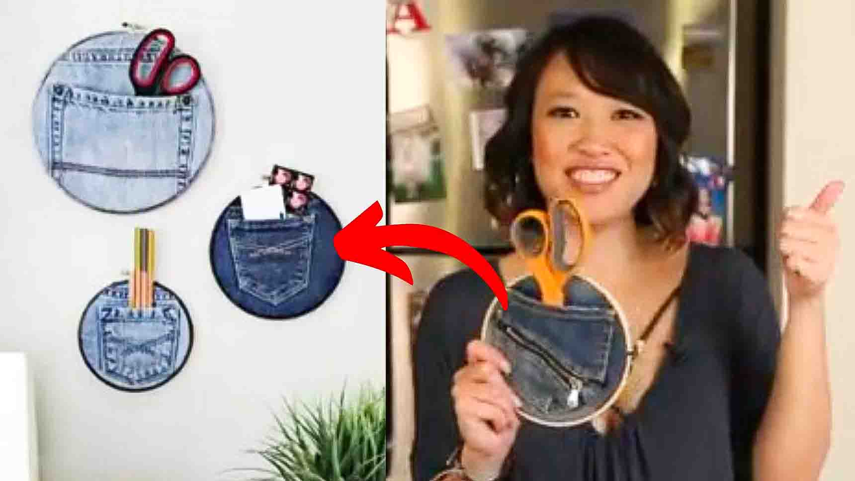 DIY Denim Pocket Organizer Tutorial | DIY Joy Projects and Crafts Ideas