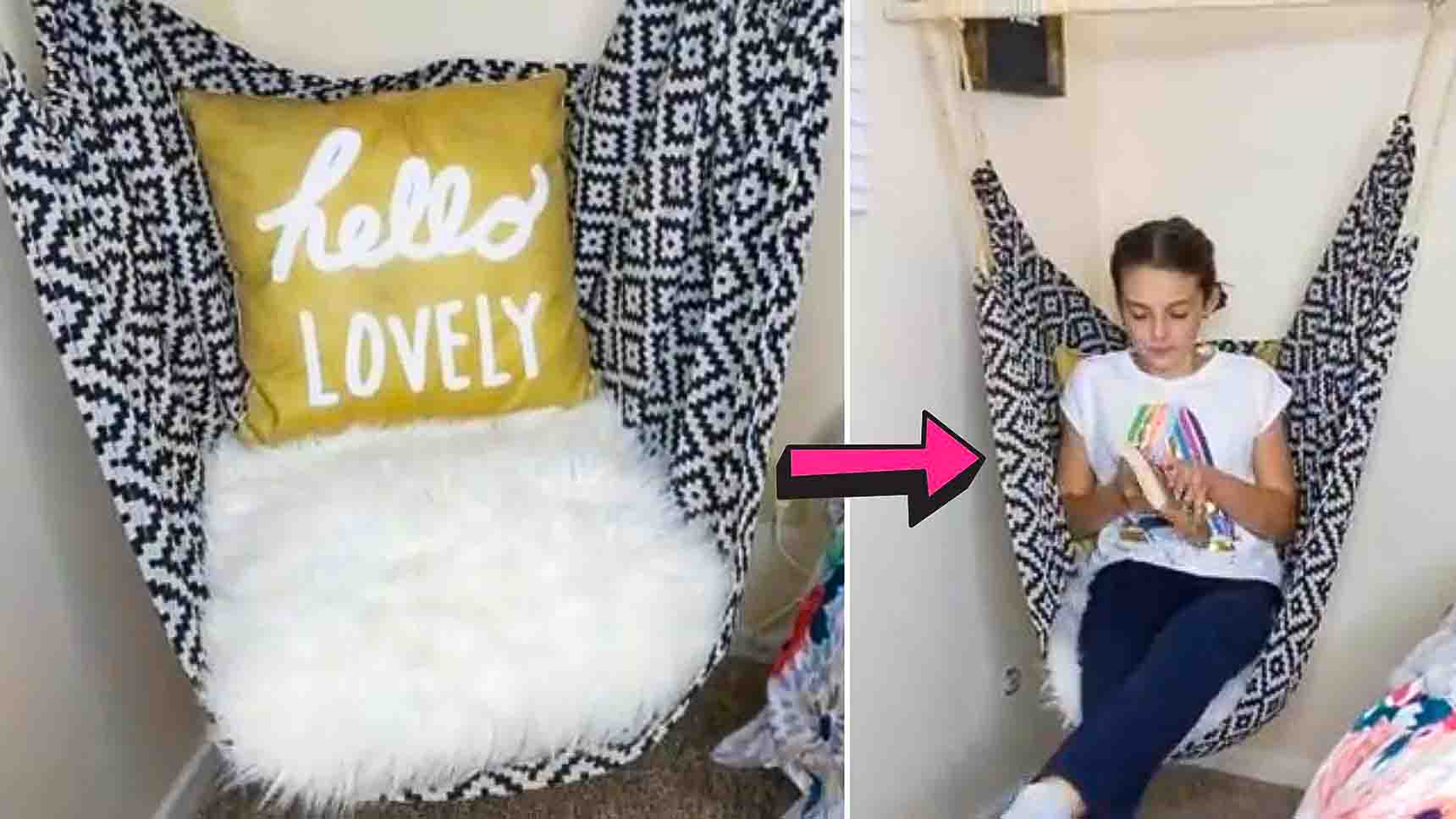 DIY Indoor Hanging Chair Tutorial | DIY Joy Projects and Crafts Ideas