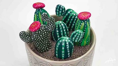 DIY Painted Cactus Rocks Tutorial | DIY Joy Projects and Crafts Ideas