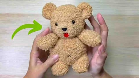 DIY Teddy Bear Plushie Using Old Socks | DIY Joy Projects and Crafts Ideas