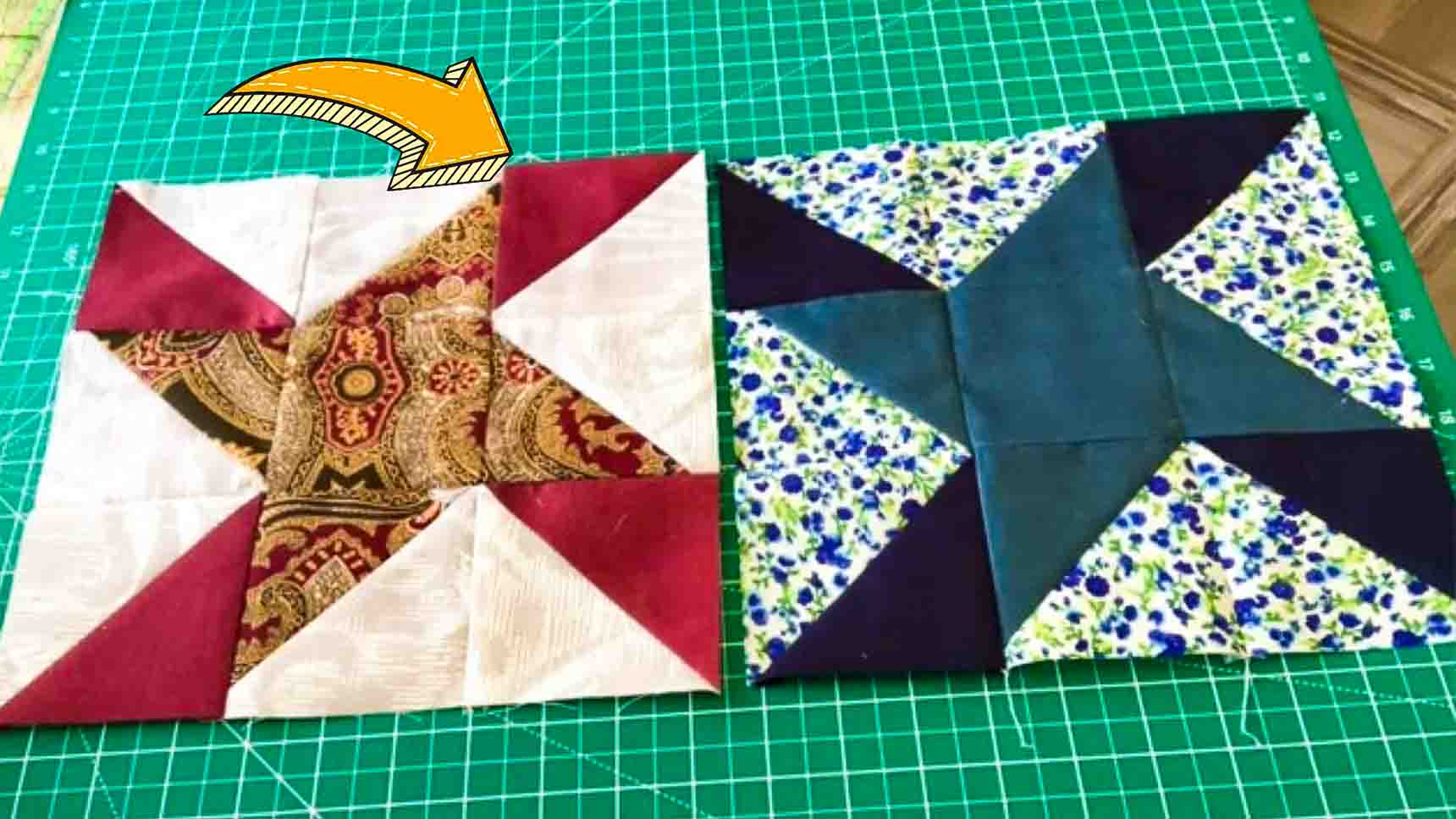 Eccentric Star Block Patchwork Quilt | DIY Joy Projects and Crafts Ideas