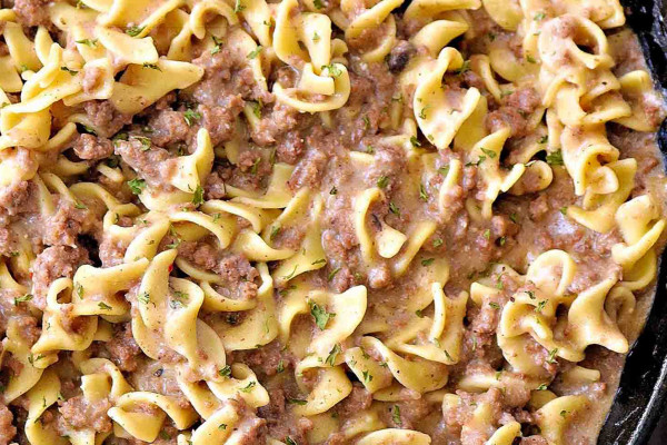 Ground Beef Stroganoff with Cream of Mushroom Recipe