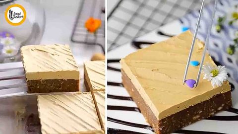 No-Bake Coffee Slices Dessert Recipe | DIY Joy Projects and Crafts Ideas