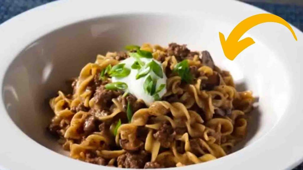 One-Pan Ground Beef Stroganoff Noodles Recipe