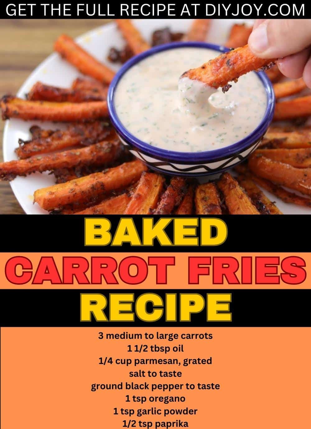 Baked Carrot Fries Recipe