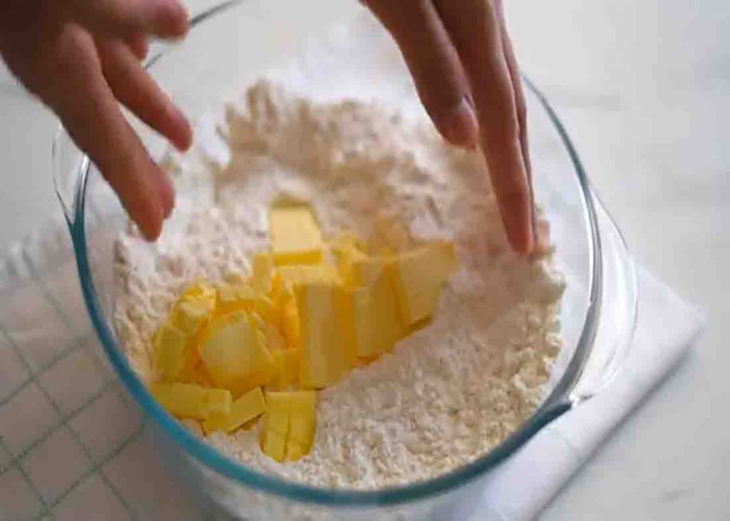 Making the puff pastry dough