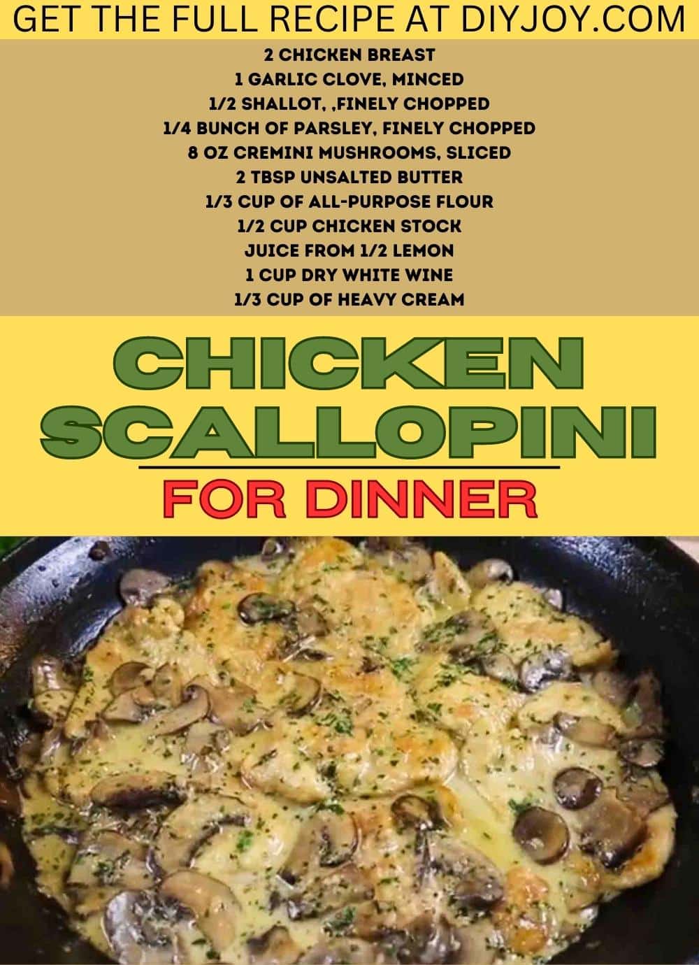 Easy Chicken Scallopini for Dinner
