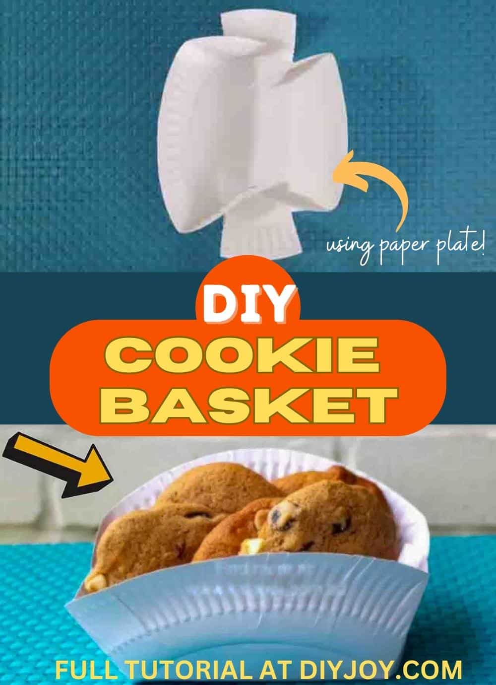 DIY Cookie Basket Using A Paper Plate