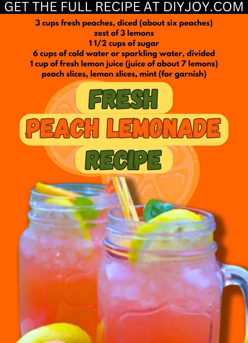 Fresh Peach Lemonade Recipe