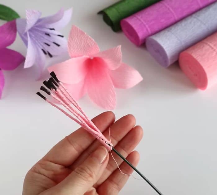 DIY Lily Crepe Paper Flowers Project