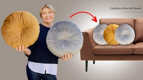 DIY Round Velvet Luxury Cushion | DIY Joy Projects and Crafts Ideas