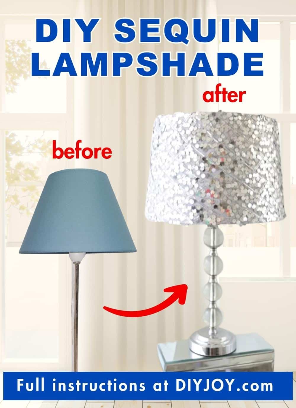 DIY Sequin Lampshade