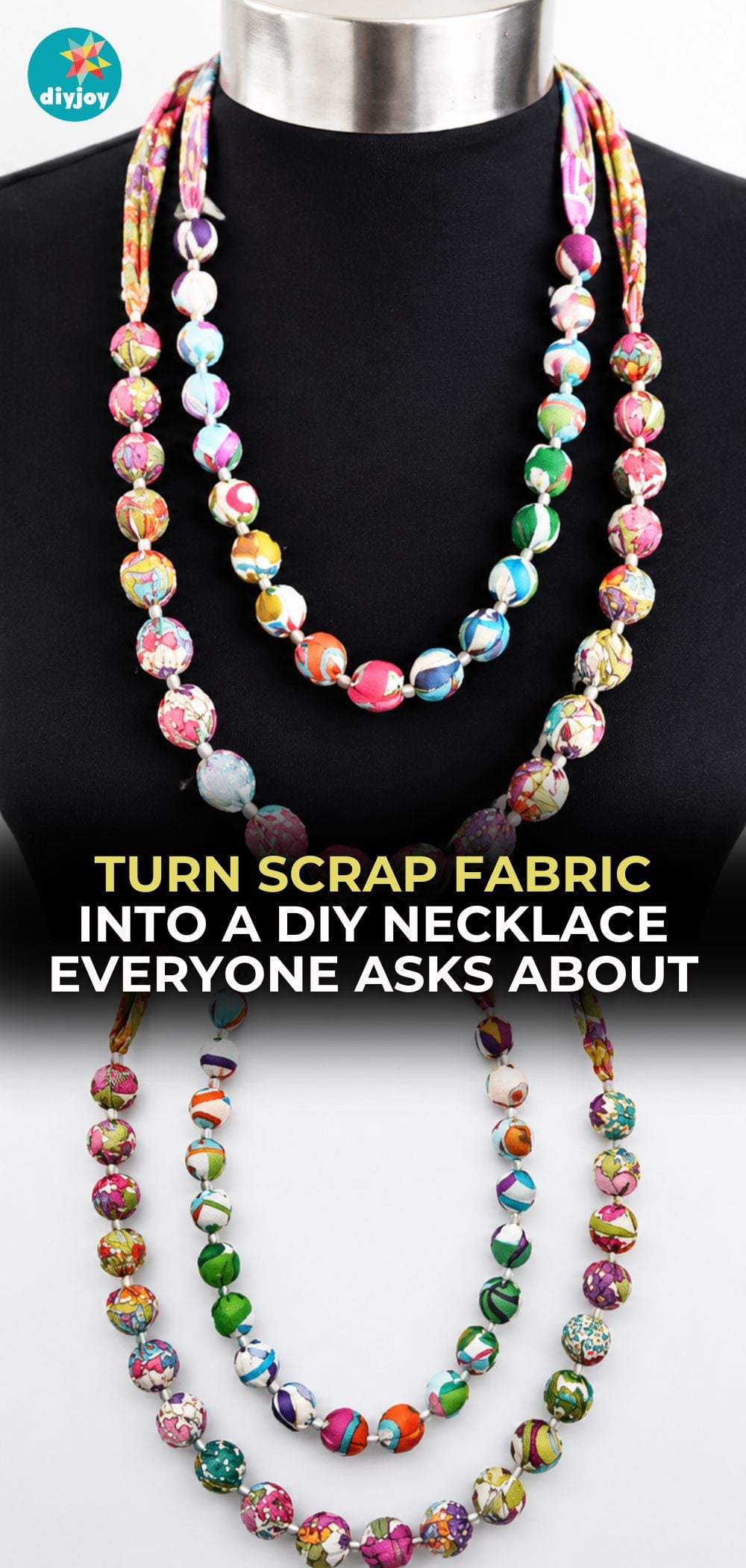 DIY fabric necklace tutorial