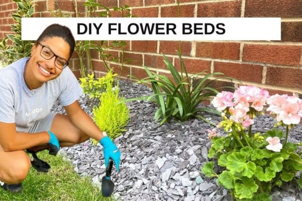 Easy Budget-Friendly Flower Bed Tutorial for Beginners