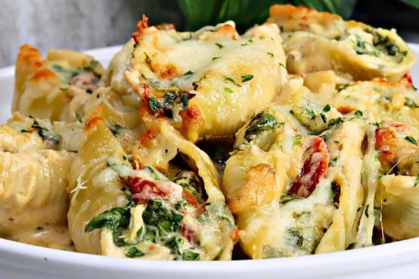 Easy Cajun Chicken Alfredo Stuffed Pasta Shells Recipe