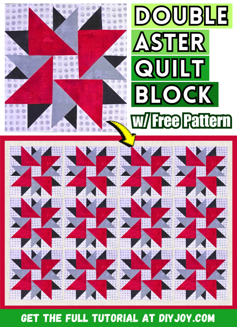 Easy Double Aster Quilt Block Tutorial (with Free Pattern)