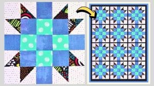 Easy Four X Star Quilt Block Tutorial (with Free Pattern)