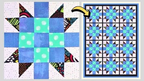 Easy Four X Star Quilt Block Tutorial (with Free Pattern) | DIY Joy Projects and Crafts Ideas