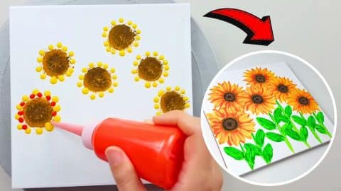 Easy Sunflower Painting Technique for Beginners | DIY Joy Projects and Crafts Ideas