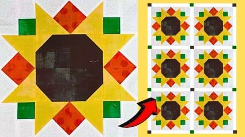 Easy Sunflower Quilt Block Tutorial | DIY Joy Projects and Crafts Ideas