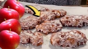 Easy and Crispy Glazed Apple Fritters Recipe