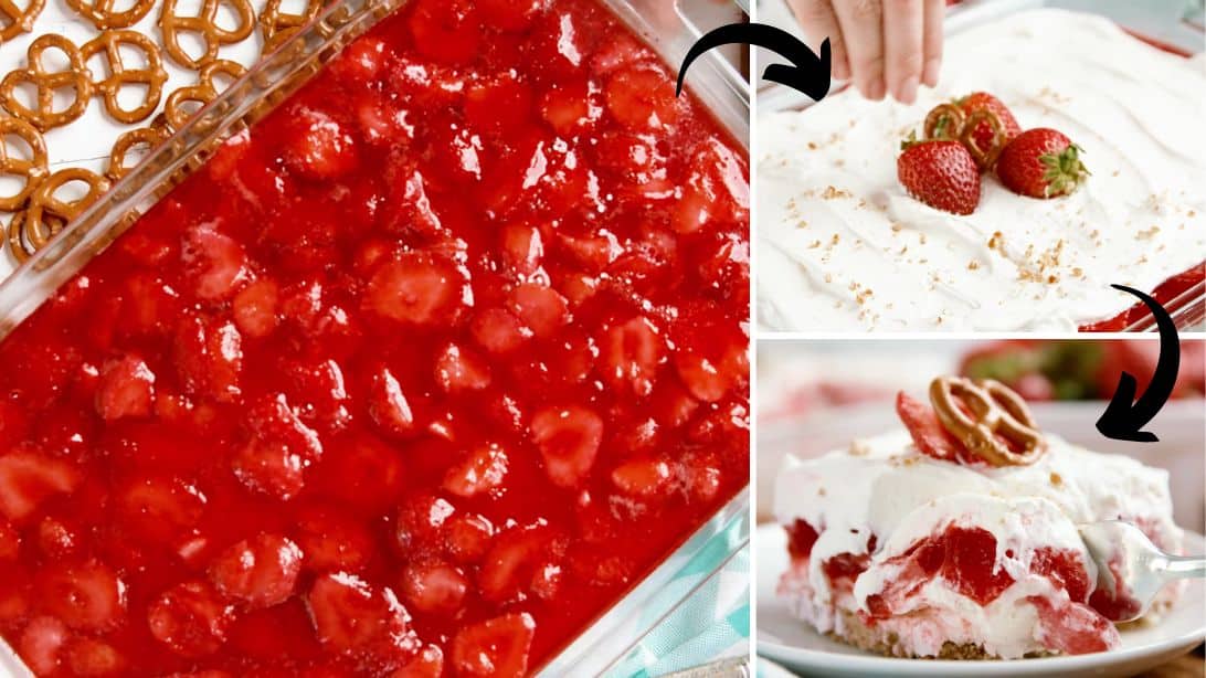 Easy-to-Make Grandma’s Strawberry Pretzel Salad | DIY Joy Projects and Crafts Ideas