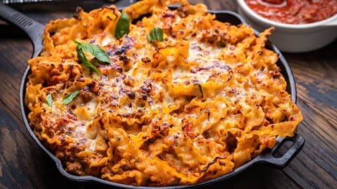 Easy-to-Make Loaded Skillet Lasagna | DIY Joy Projects and Crafts Ideas