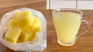 Ginger Lemon Ice Cubes (For Hot or Cold Drinks)