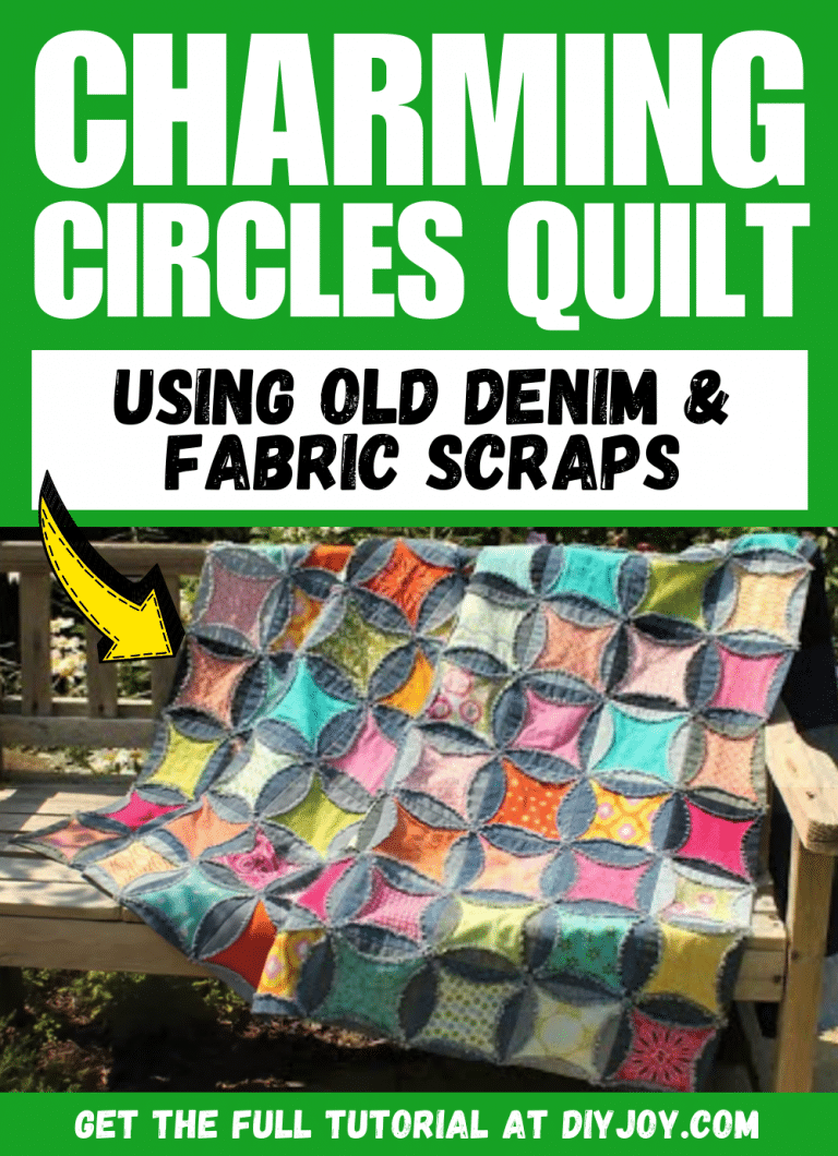 How to Make Charming Circles Quilt Using Old Denim & Fabric Scraps