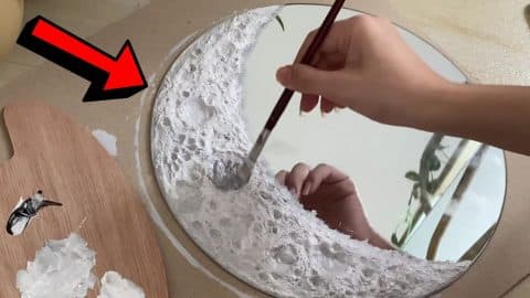 How to Make Faux High-End DIY Crescent Moon Mirror | DIY Joy Projects and Crafts Ideas