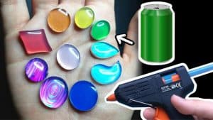 How to Make Gemstones With Hot Glue and Soda Cans