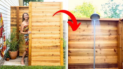 How to Make an Outdoor Shower - DIY Joy