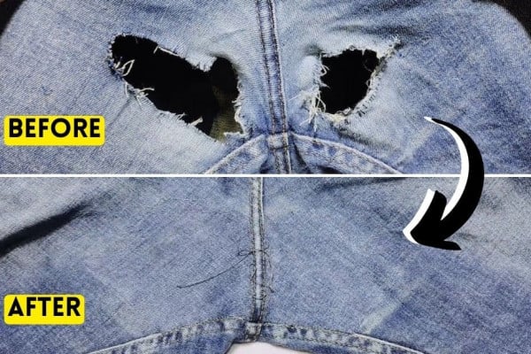 How to Repair a Hole Between the Legs of the Jeans