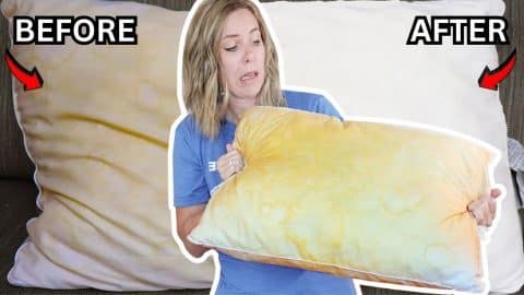 How to Wash Yellow Pillows and Make Them White Again | DIY Joy Projects and Crafts Ideas