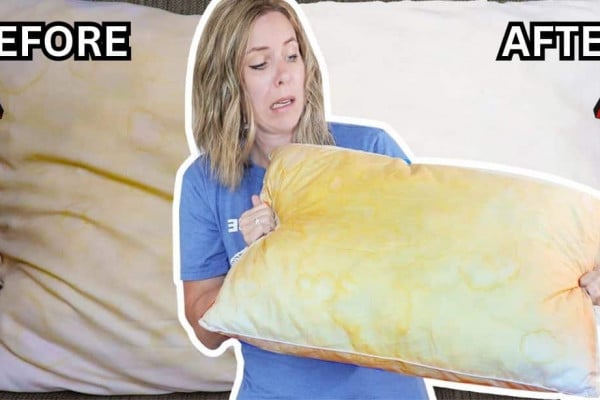 How to Wash Yellow Pillows and Make Them White Again
