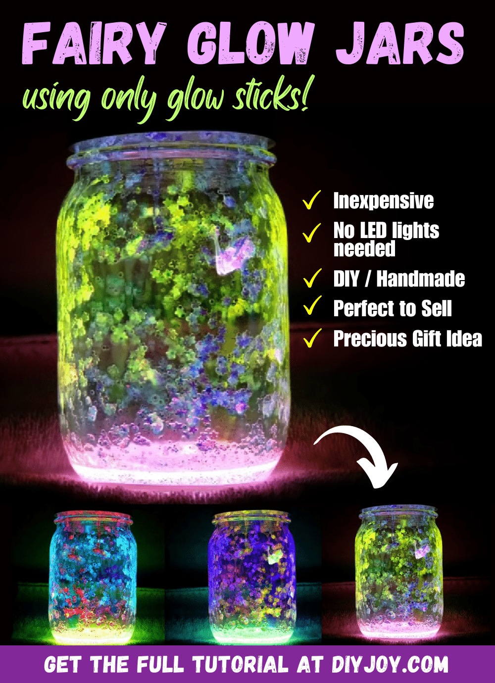 Fairies in a Jar  DIY Glow Stick Fairy Jar Tutorial